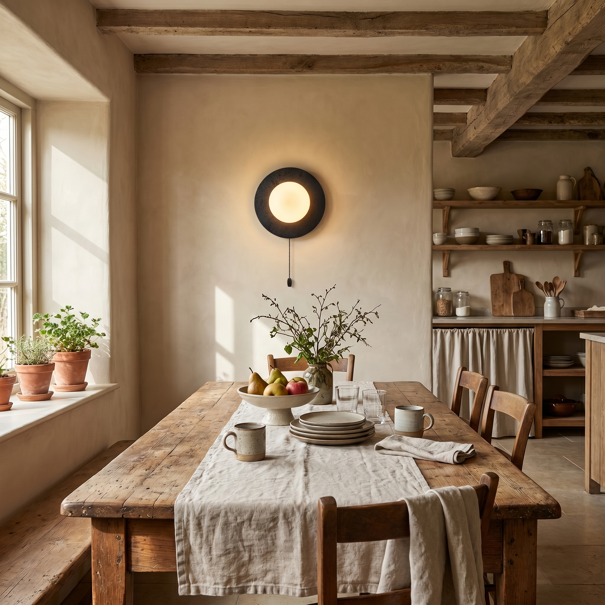 Wabi Stone Backlit Wall Sconce