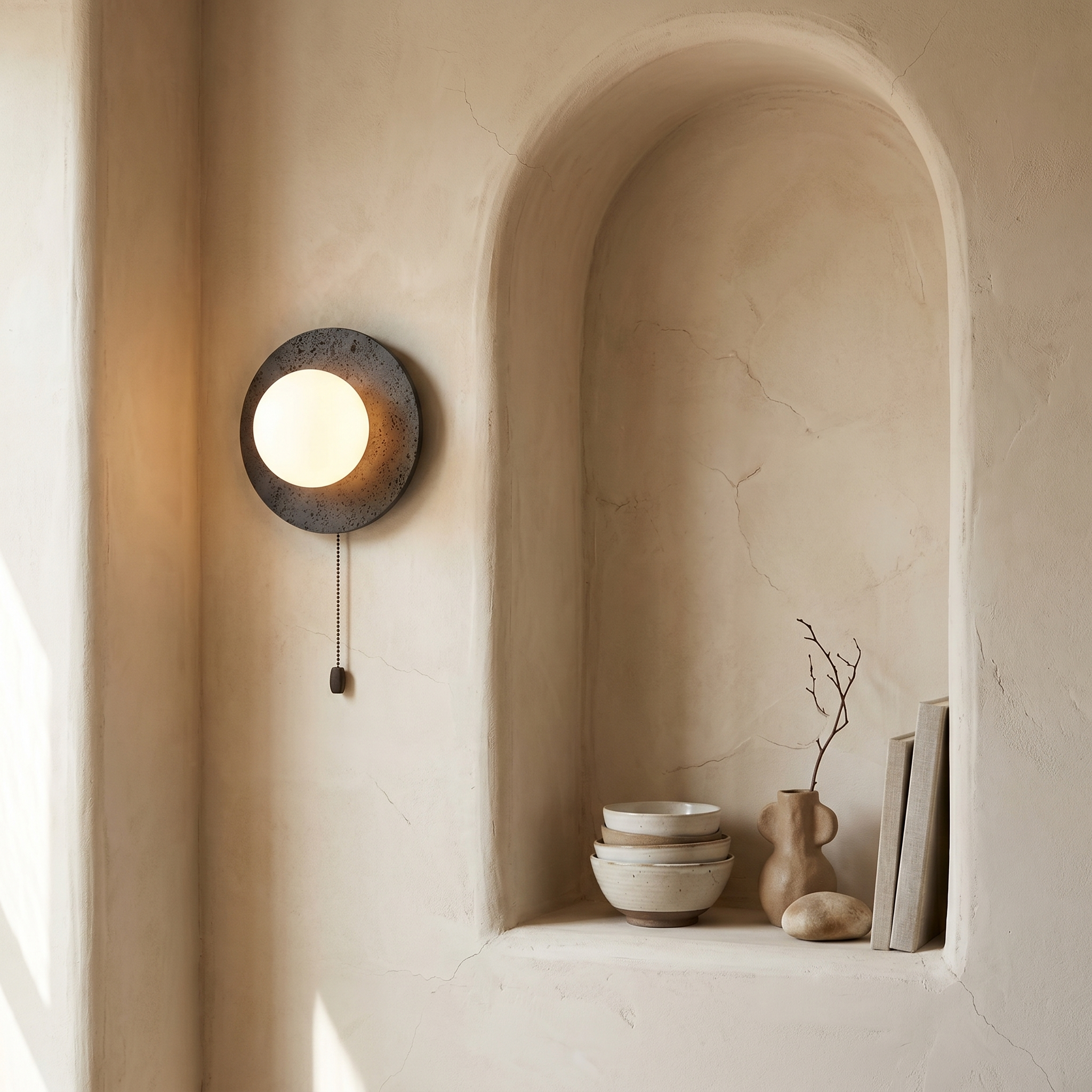 Wabi Stone Backlit Wall Sconce