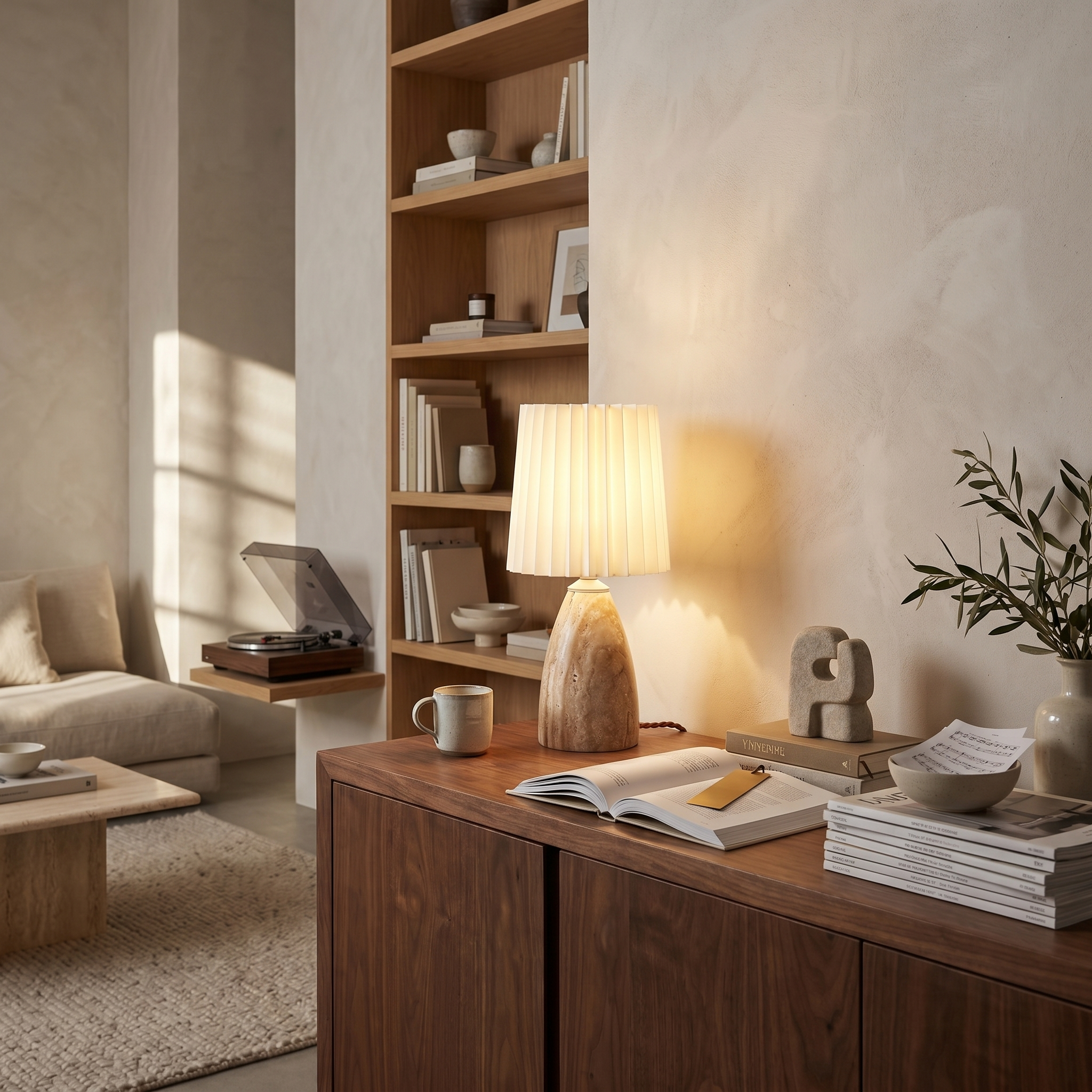 Sevi Travertine Table Lamp