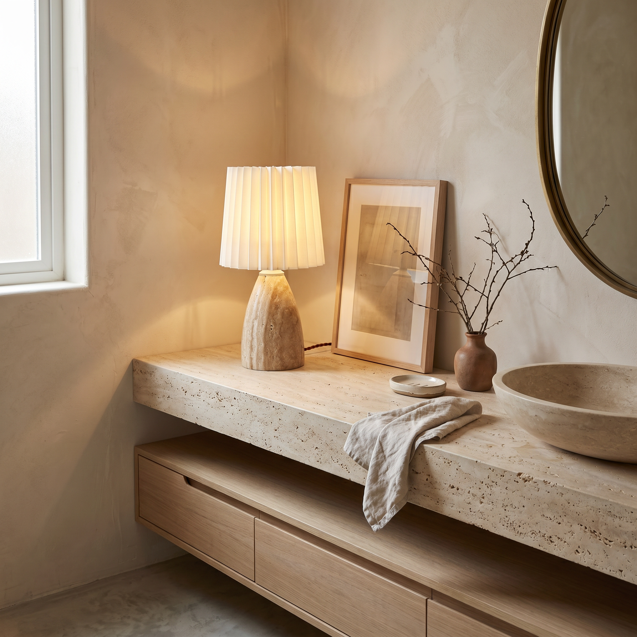 Sevi Travertine Table Lamp