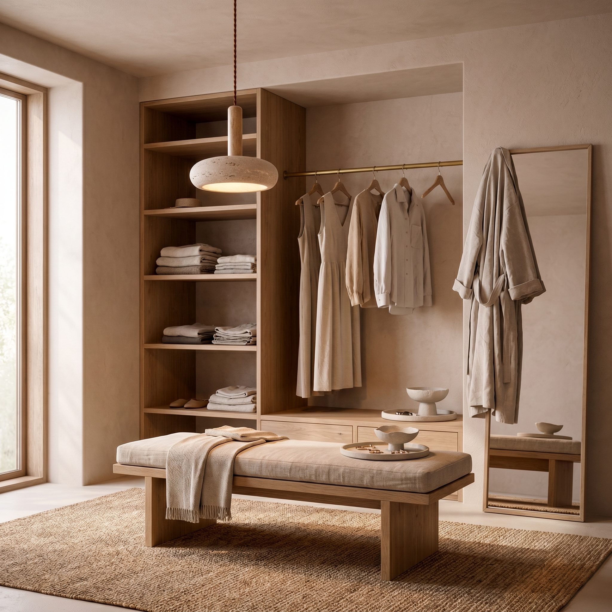 Orva Travertine Pendant Light