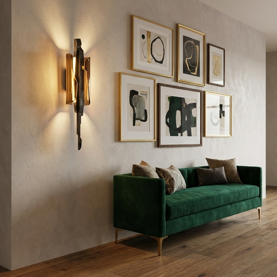 Niva Sculptural Brass PMMA lifestyle scene 3