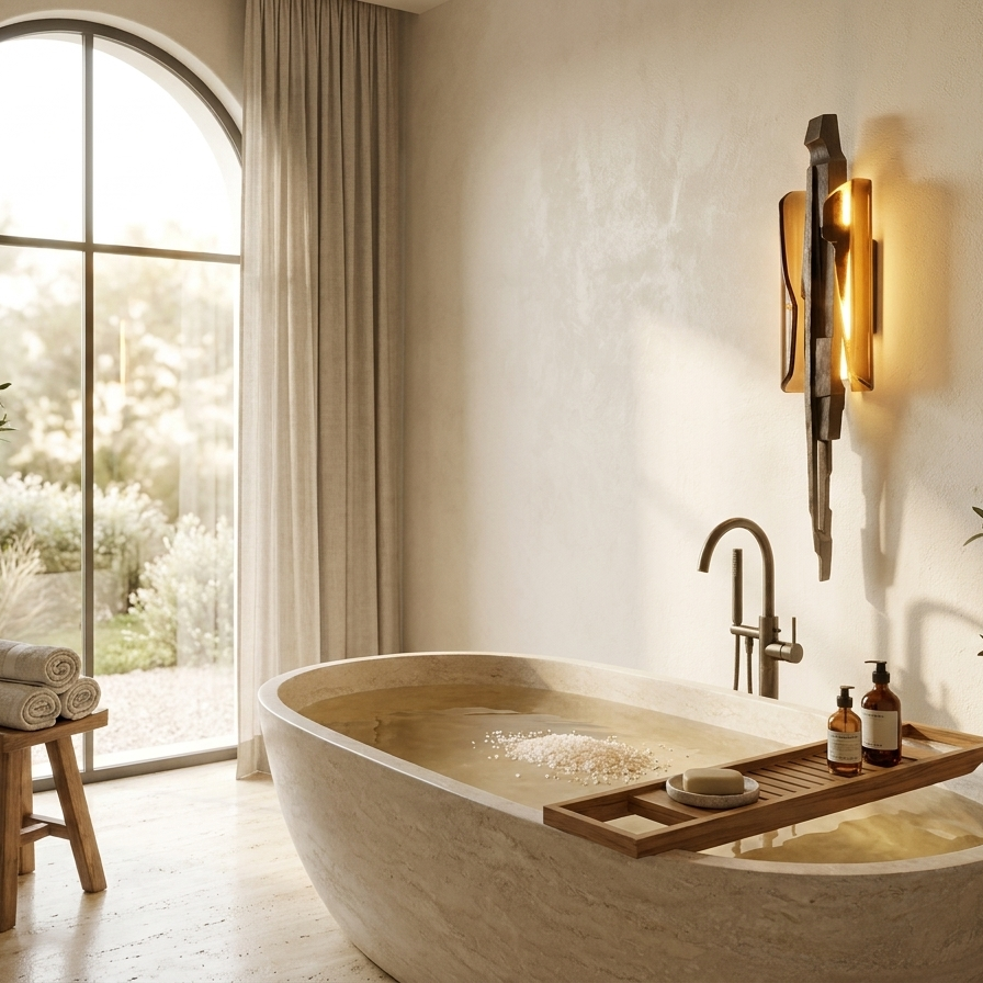 Niva Sculptural Brass PMMA lifestyle scene 4