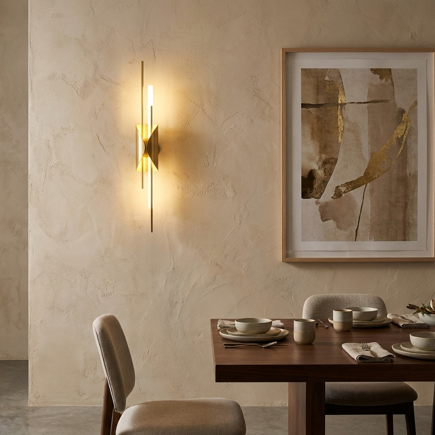 Niva Linear Brass Acrylic lifestyle scene 6