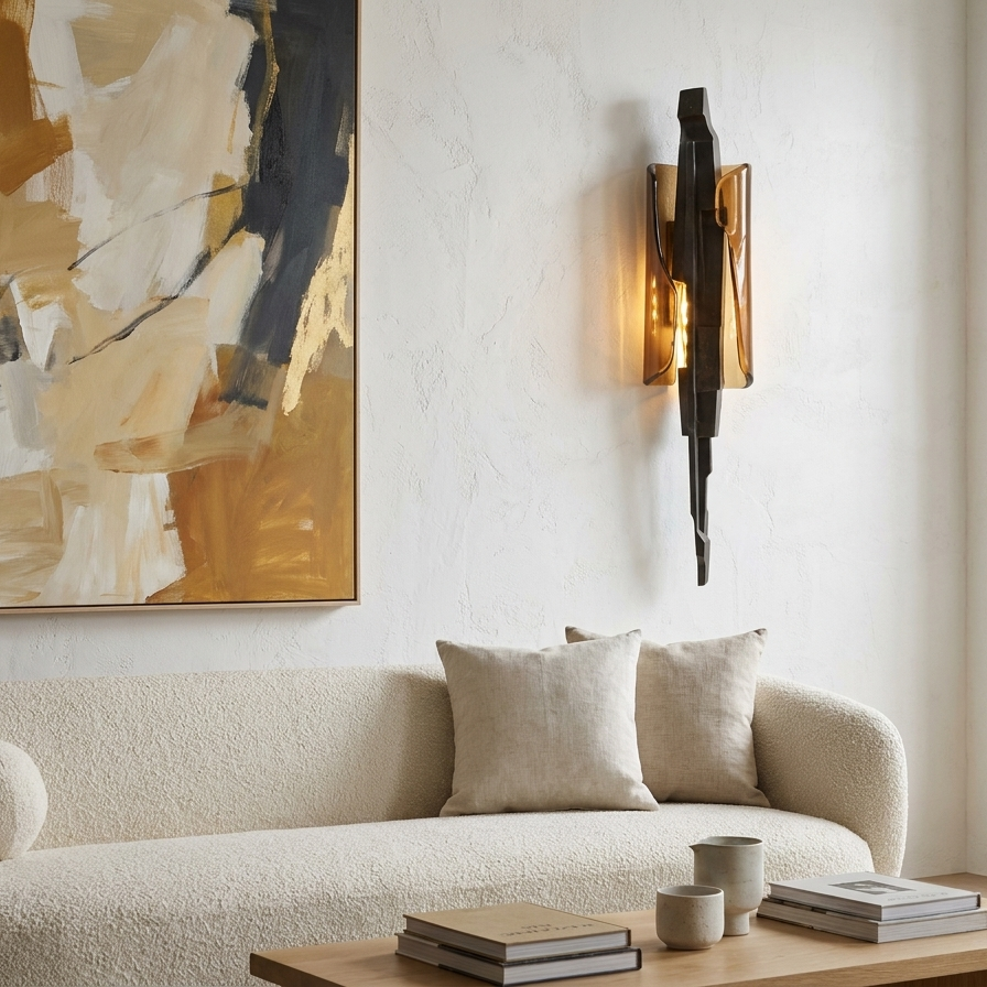 Niva Sculptural Brass PMMA lifestyle scene 6