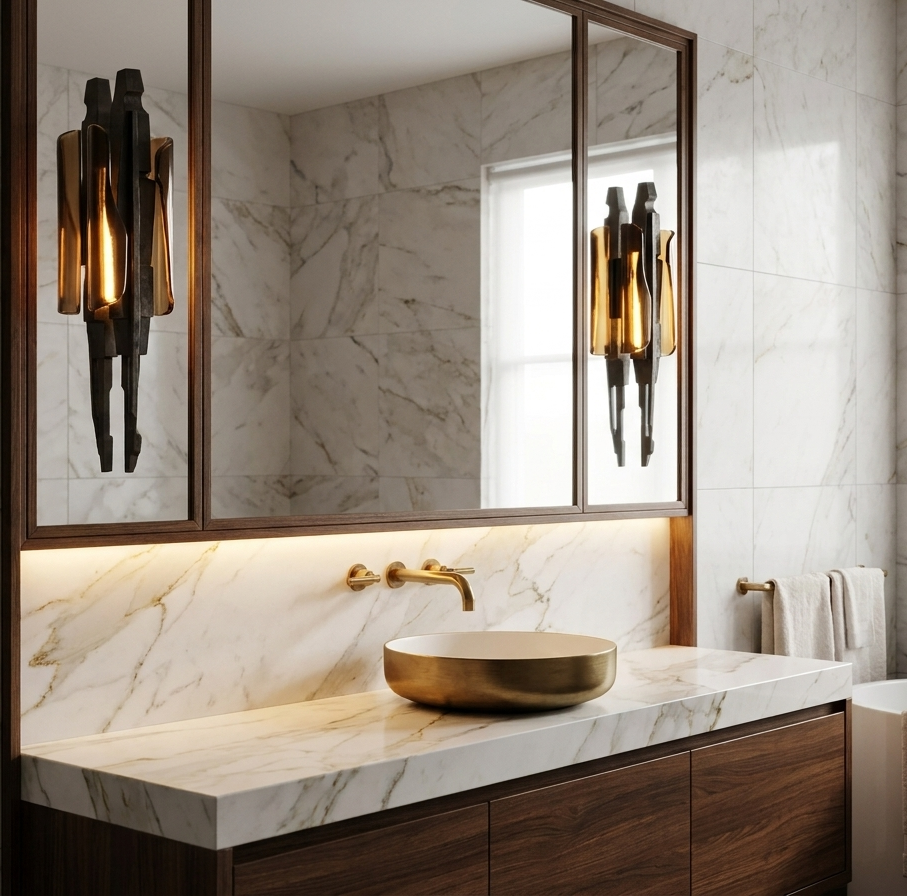Niva Sculptural Brass PMMA lifestyle scene 5