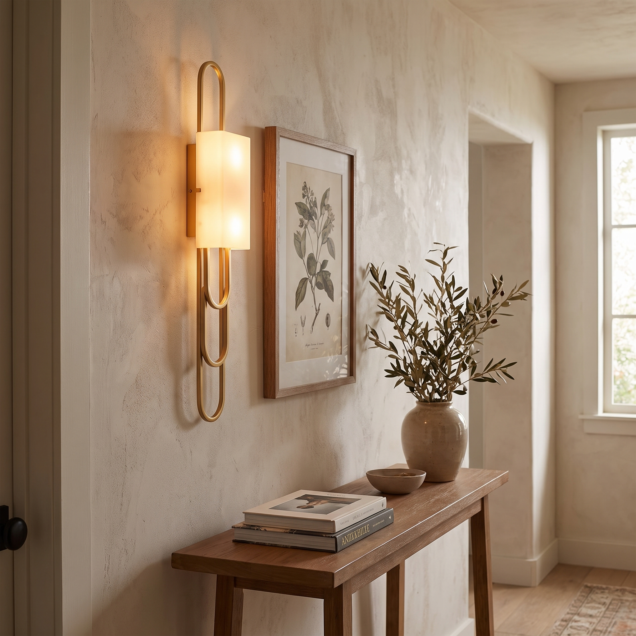 Arched Brass Wall Sconce Gold lifestyle