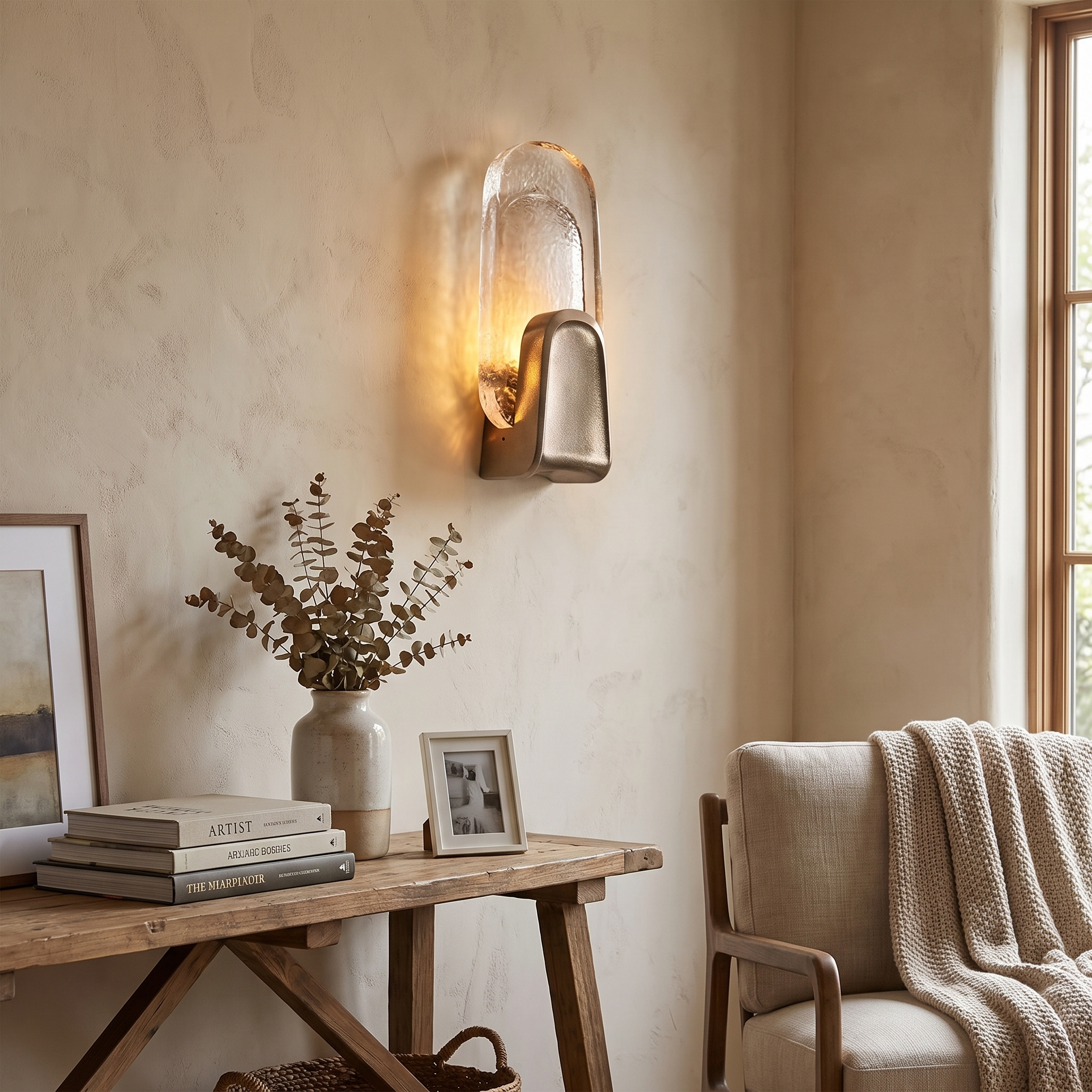 Rippled Glass Oval Gold-Clear lifestyle