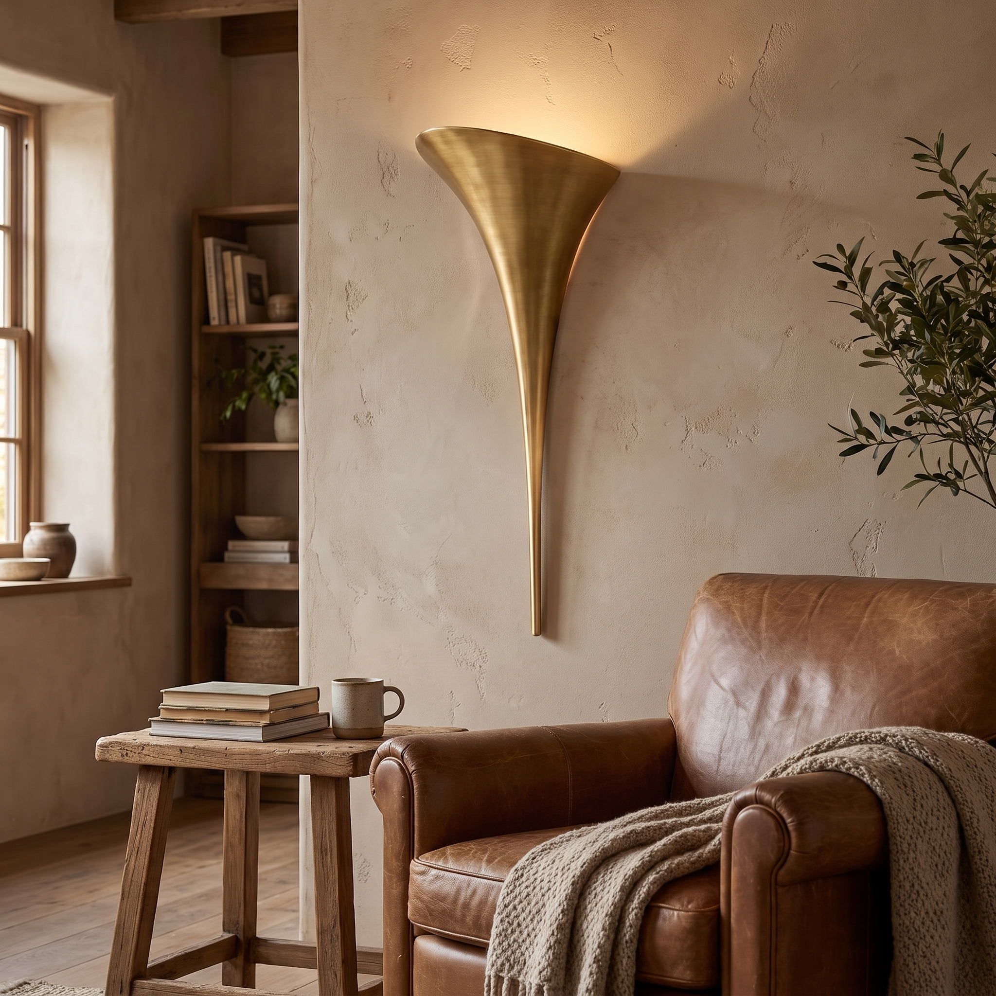 Trumpet Sconce Gold Small lifestyle