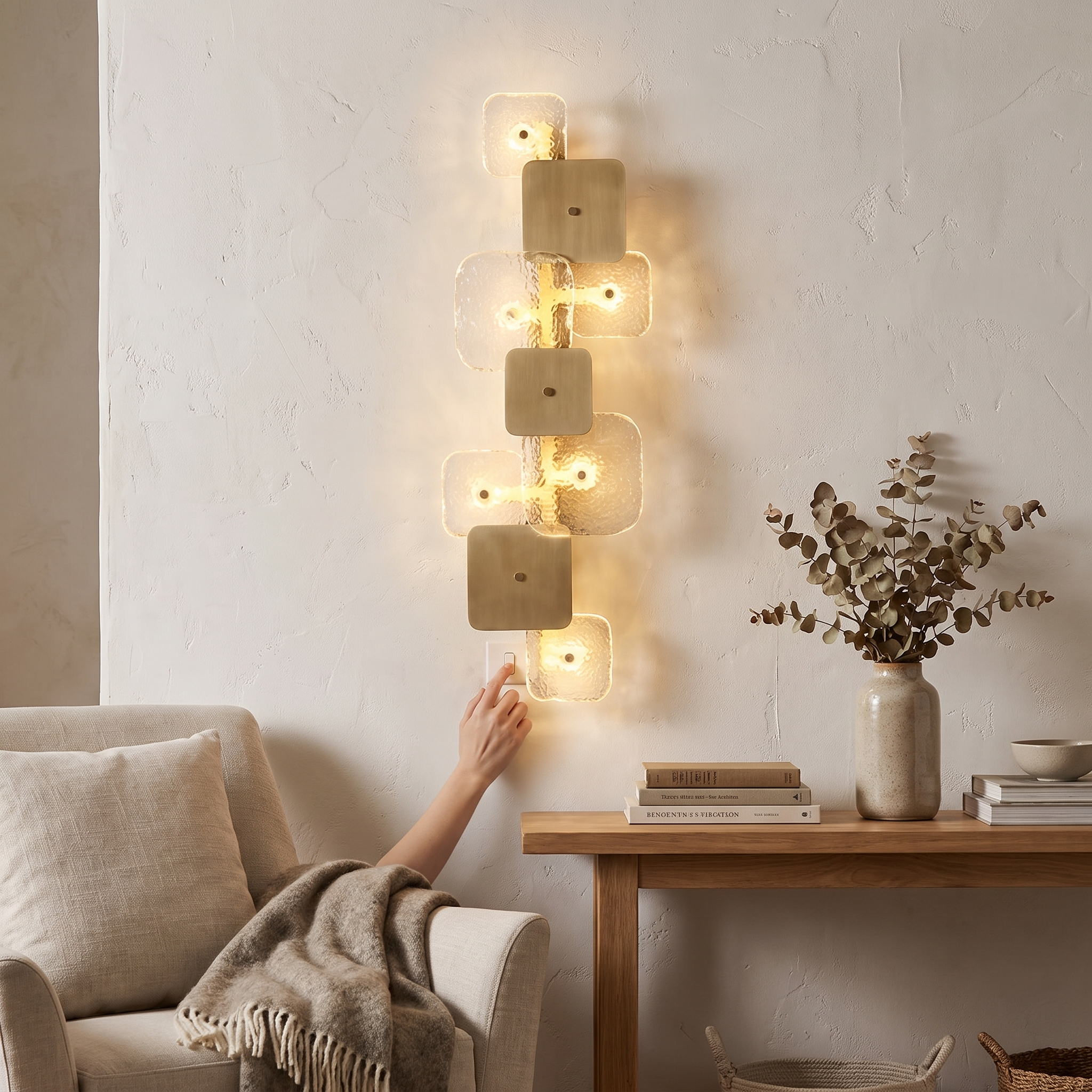 Rounded Square Sconce lifestyle