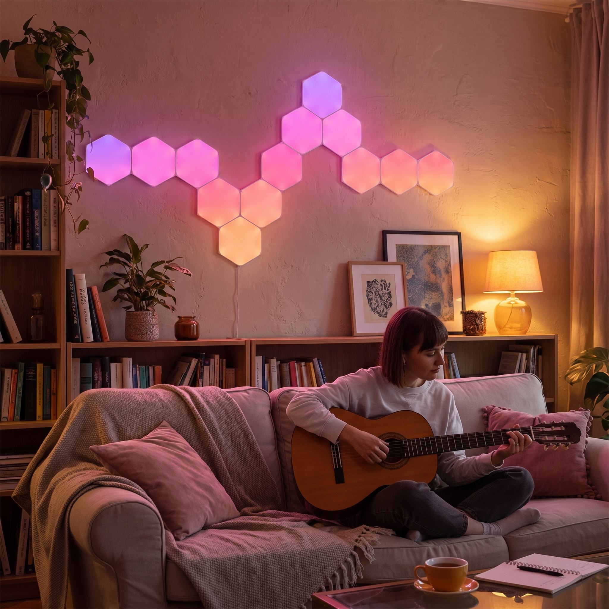 Hexagon RGBIC LED lifestyle