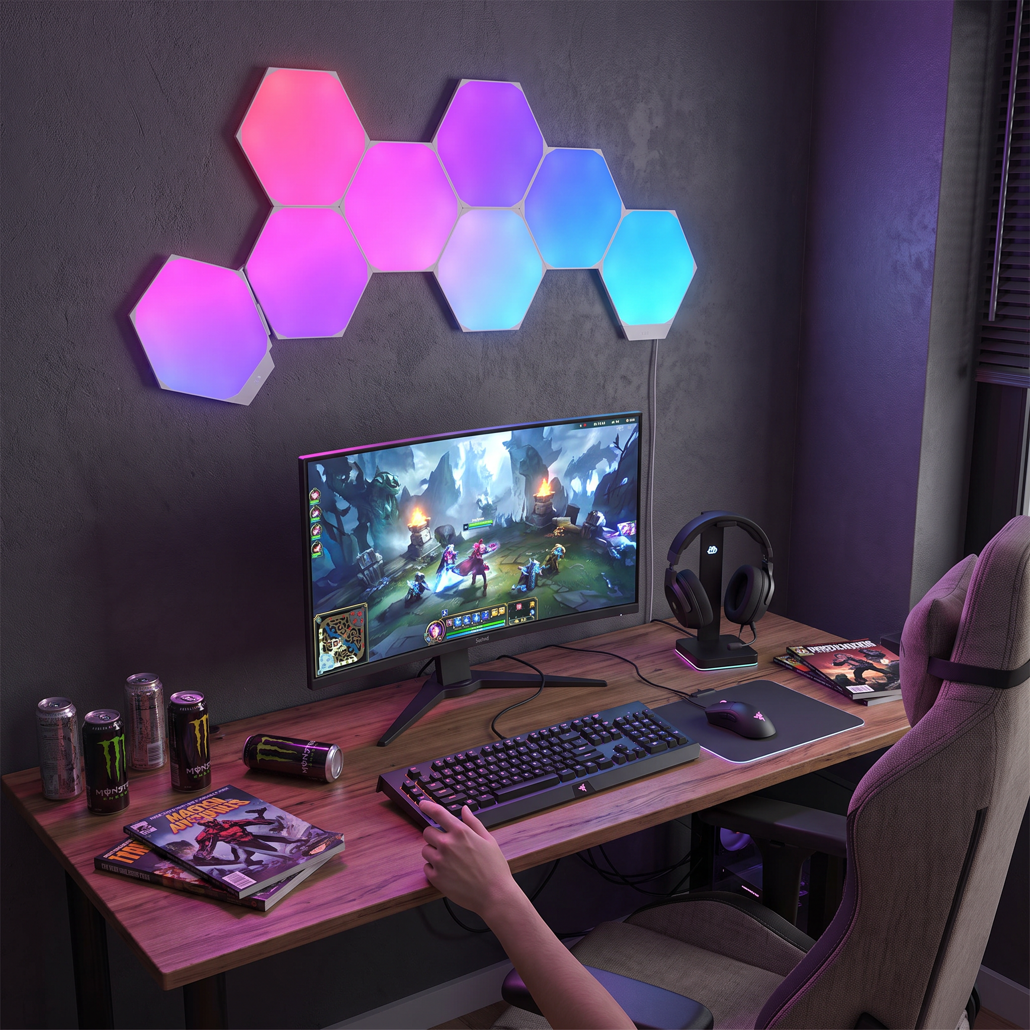 Hexagon RGBIC LED lifestyle