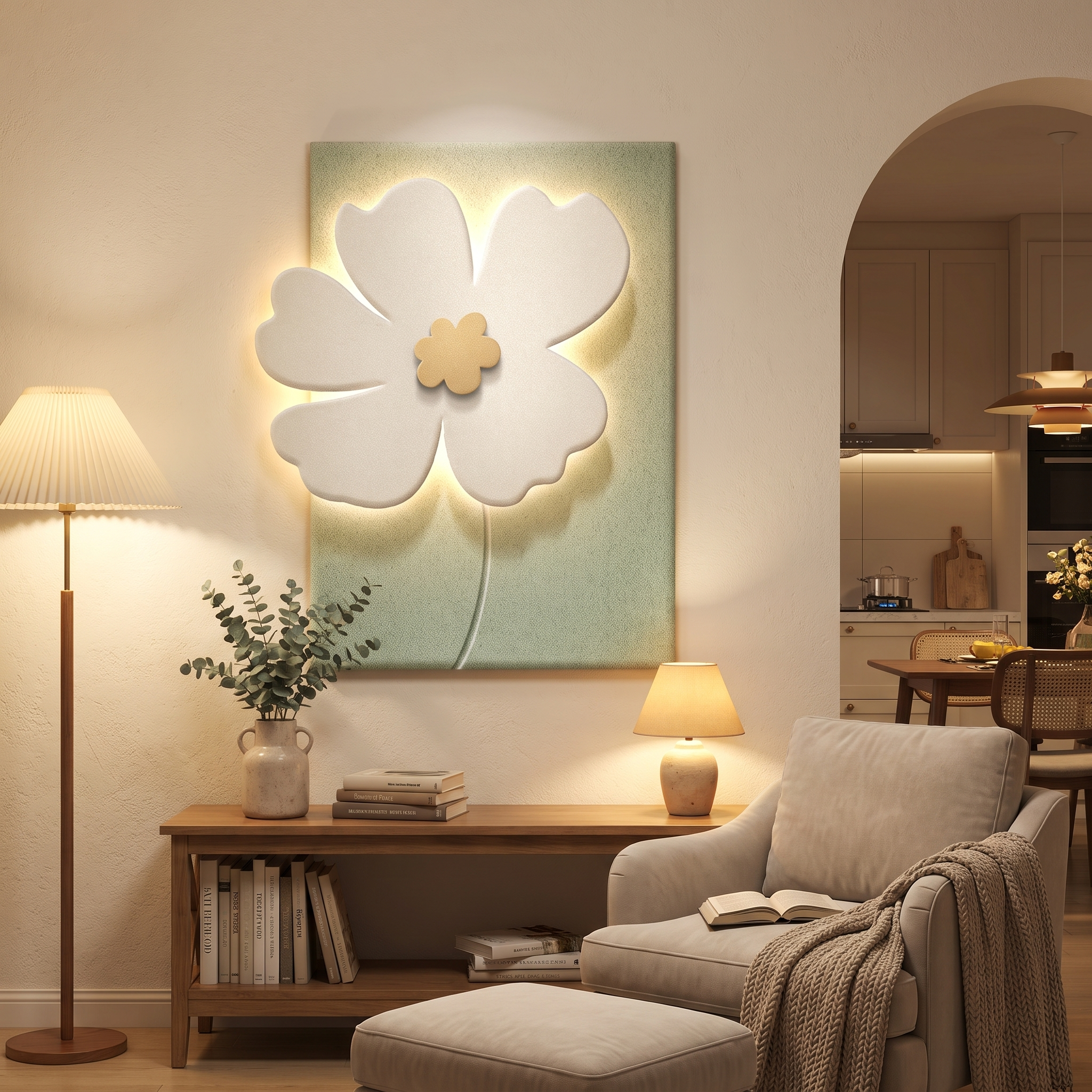 Floral Relief LED lifestyle