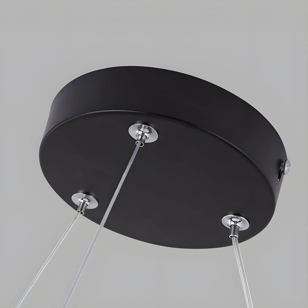 Aureon LED ring pendant close-up detail showing circular strip and acrylic diffuser