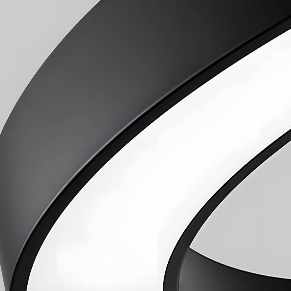 Aureon ring ceiling light detail view in a clean modern interior
