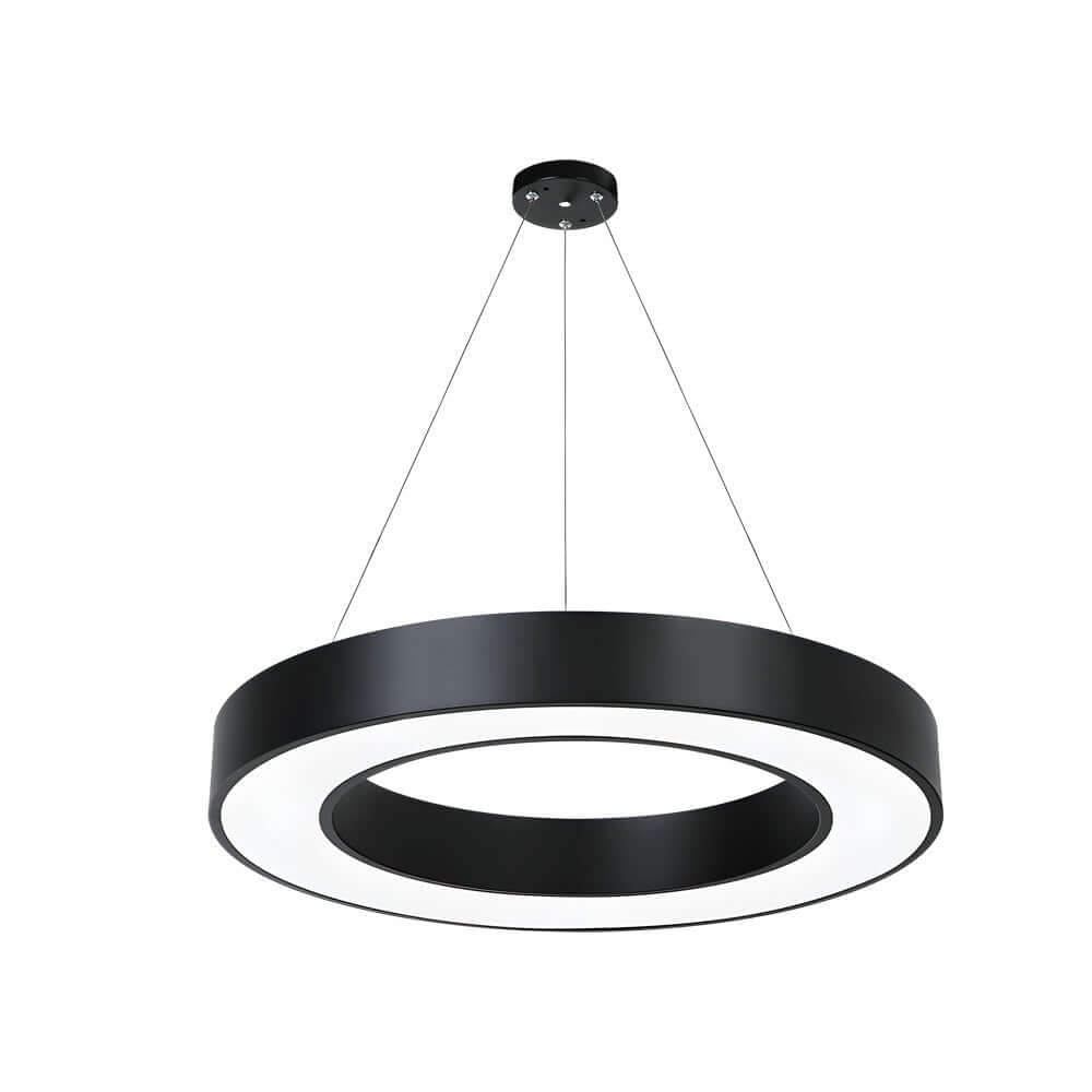 Aureon round LED ceiling pendant in white, simple contemporary ceiling decor