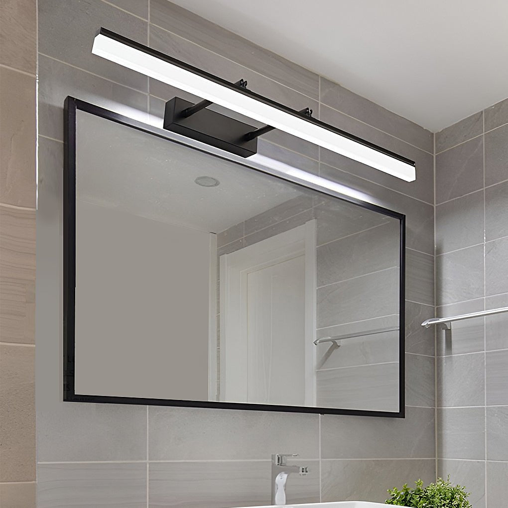 Viora bathroom vanity wall light installed above bathroom mirror, gold finish