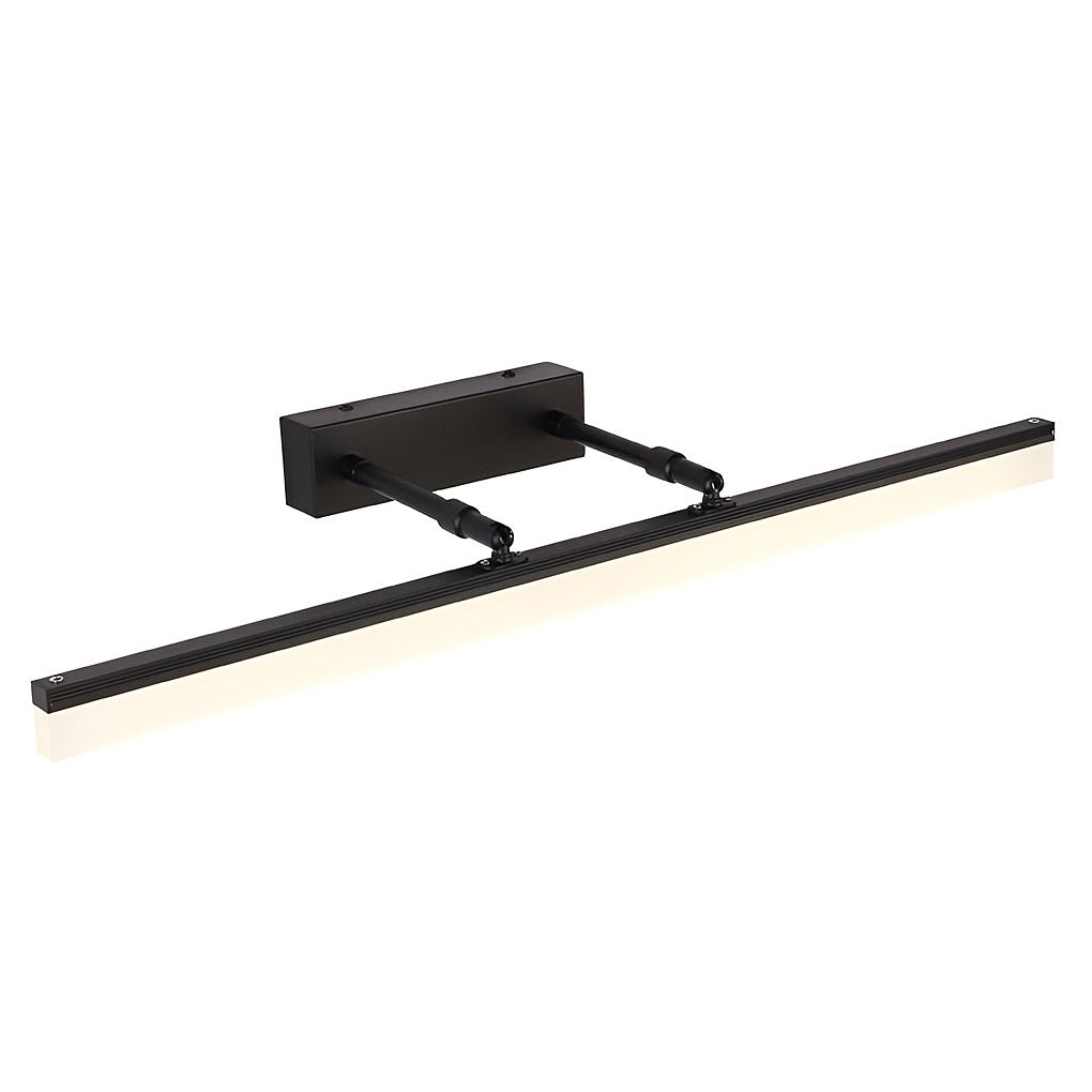 Viora extendable LED bathroom vanity light with dual-rod design, modern finish
