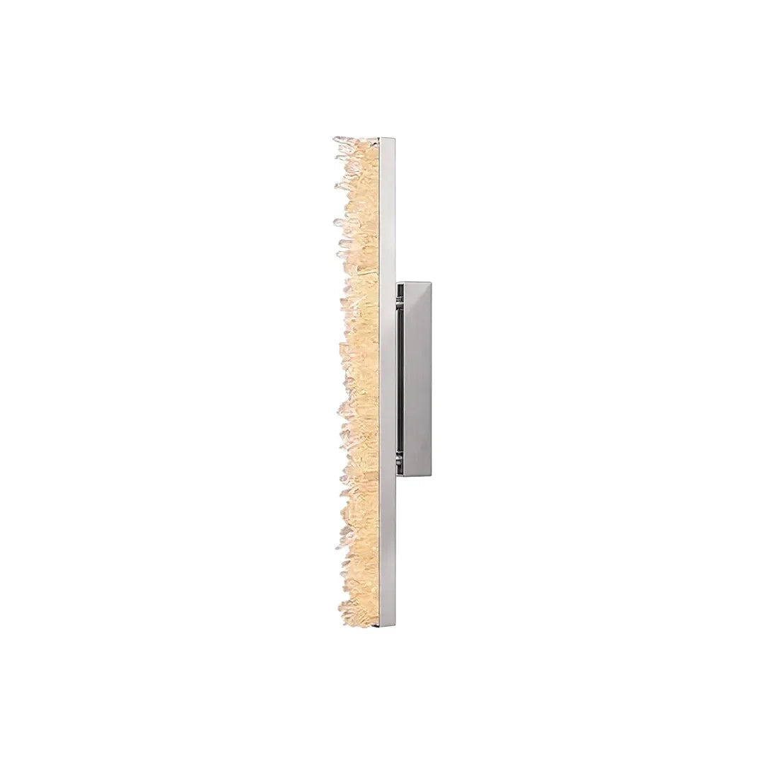 Niva crystal wall light in silver, compact 15.7-inch size, shown against a white wall
