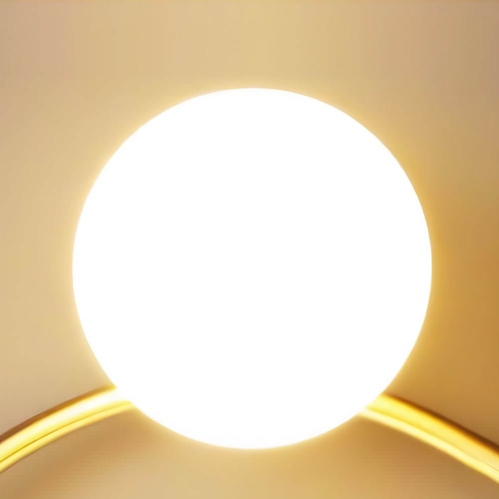 Alure modern LED wall clock with illuminated hands and floating metal dial, contemporary design detail