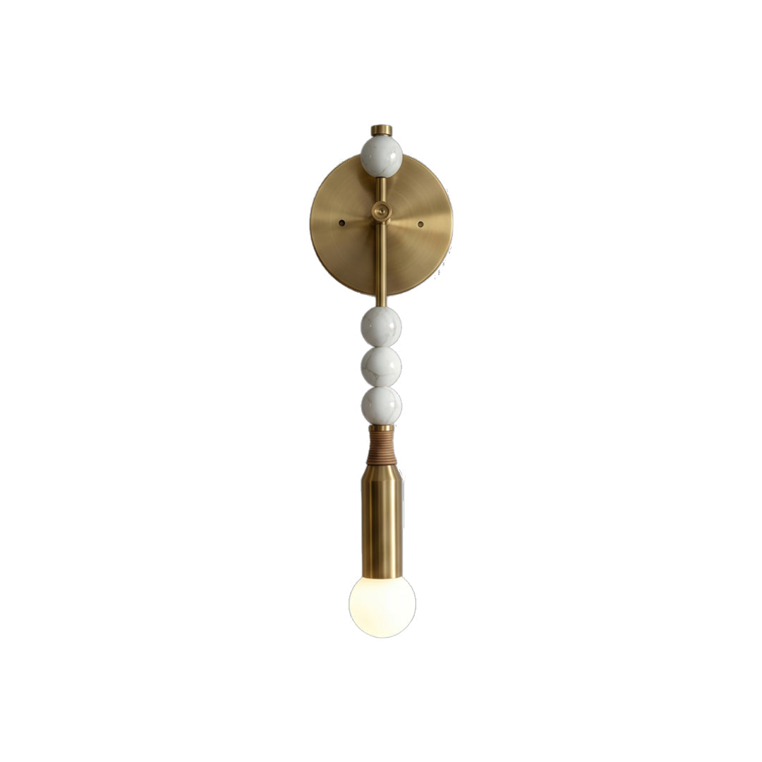 Alure modern wall sconce with black backplate and globe shade, staircase or bedroom wall light