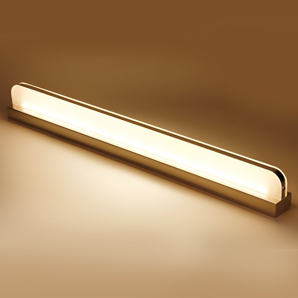 Viora bathroom mirror light in white finish mounted above a double vanity