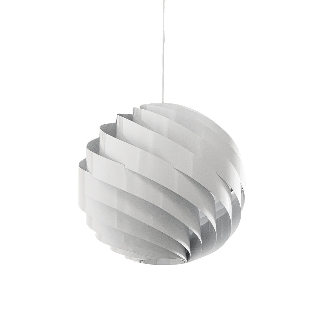 Aureon modern swirl pendant light, artistic aluminium ceiling light fixture
